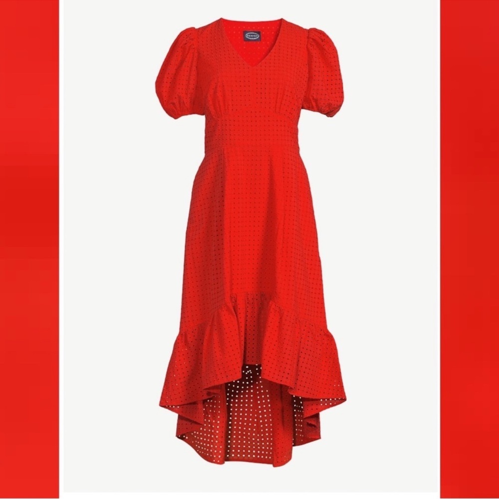 Scoop eyelet high-low dress - Picture 10 of 10